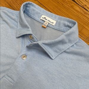 Peter Millar Light Blue L Polo Shirt NO LOGOS